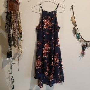 Floral high-low dress